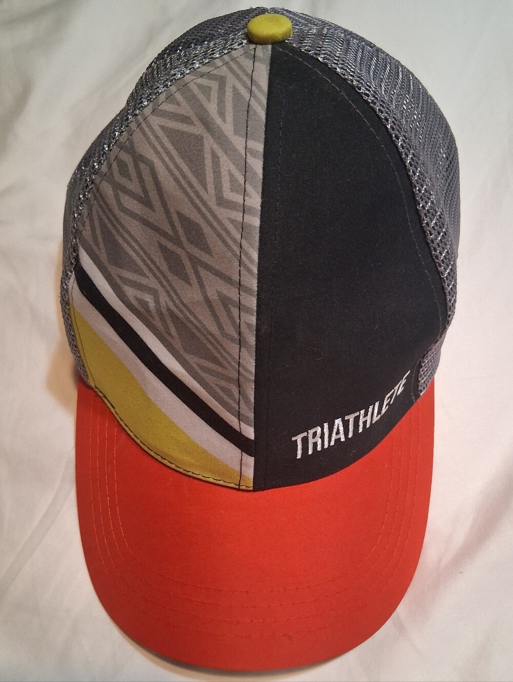 BOCO Gear Triathlete Technical Trucker Hat Red Gray Black Snapback Running Cap